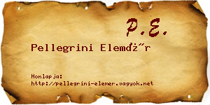 Pellegrini Elemér névjegykártya