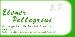 elemer pellegrini business card